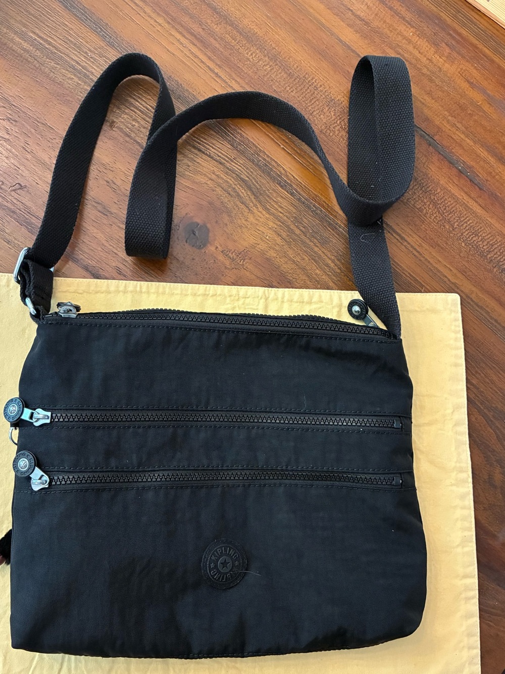 Kipling Black Crossbody Bag - Casual Everyday Travel Shoulder Bag with Monkey